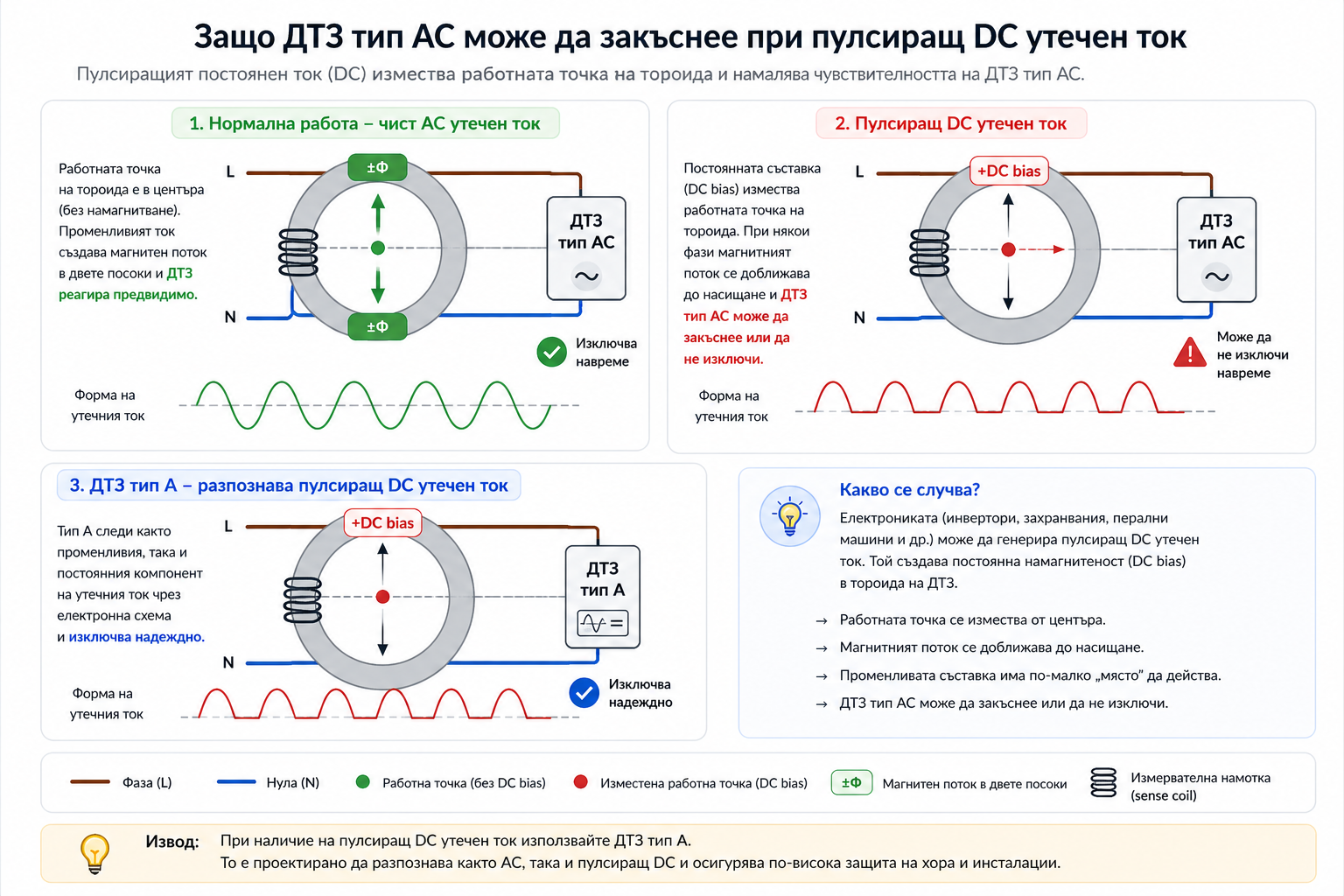 DC bias и изместване по хистерезисната крива
